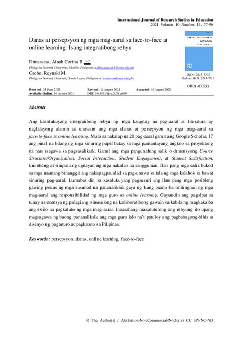 (PDF) Danas at persepsyon ng mga mag.